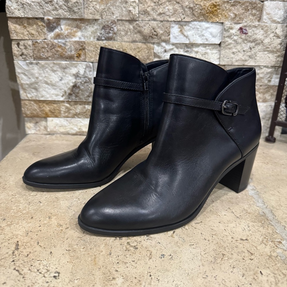 Alfani Step 'N Flex Nadenne Block-Heeled Booties Boots Black Women's size 9.5